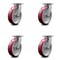 Service Caster 8 Inch Kingpinless Poly on Aluminum Wheel Swivel Top Plate Caster SCC, 4PK SCC-KP30S820-PAR-4 - alternate 1